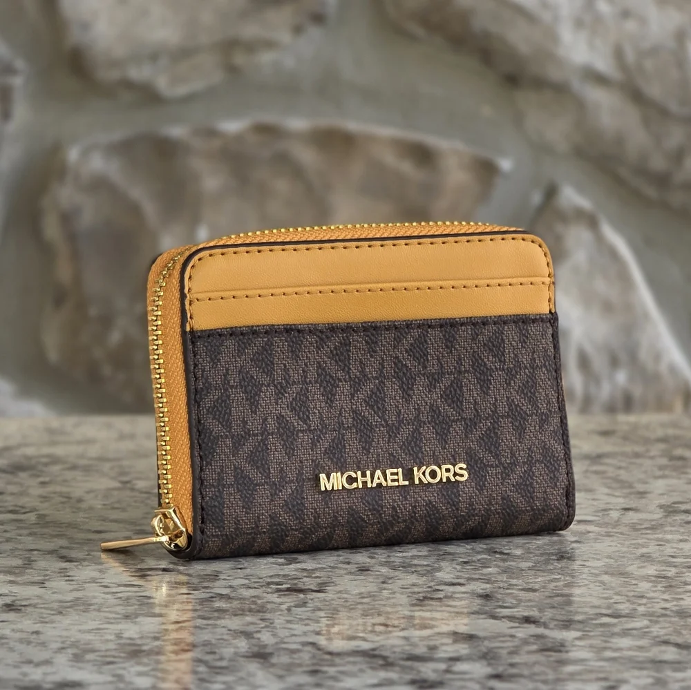 Michael Kors Jet Set Logo Card Case Wallet - Picture 1 of 6